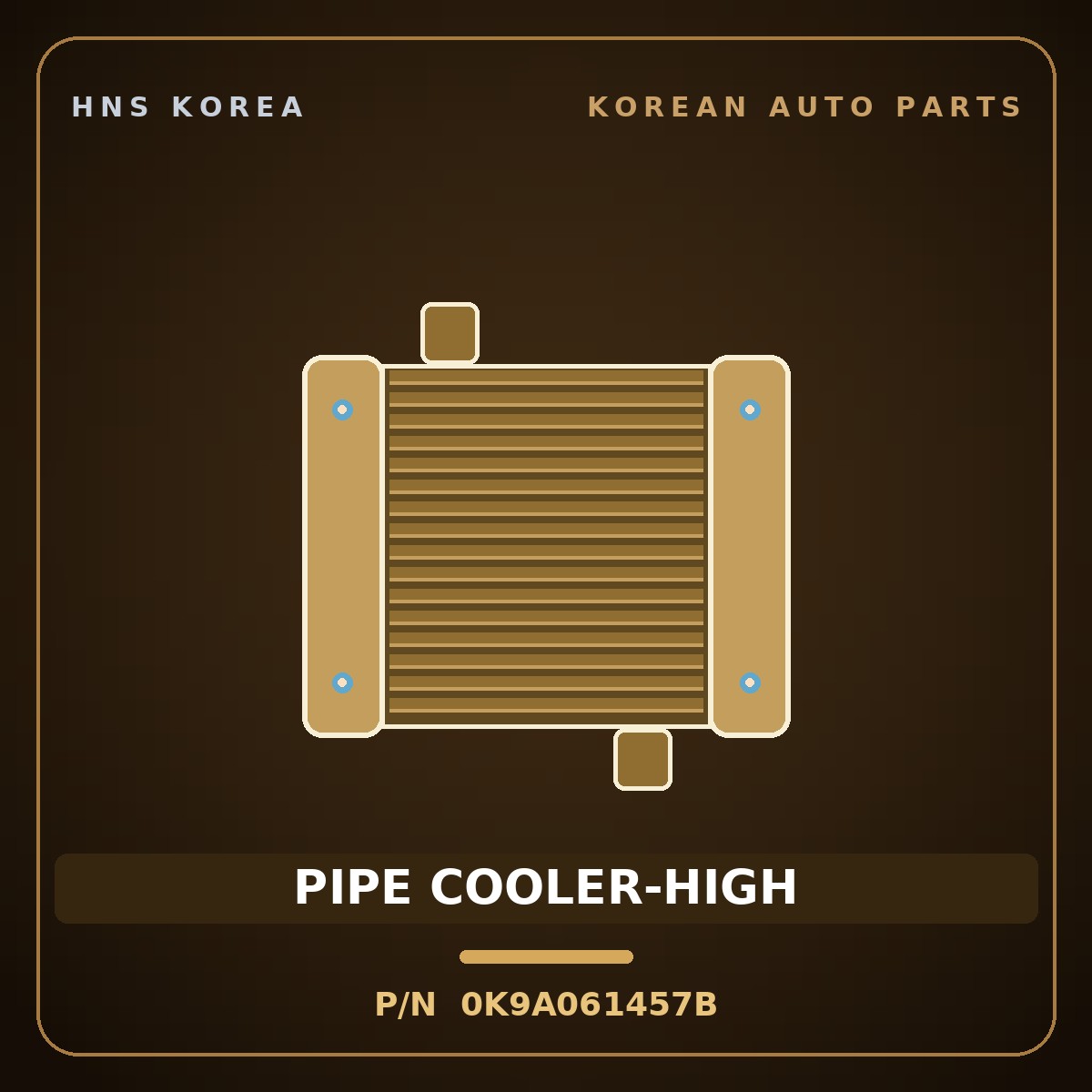 Genuine Mobis PIPE COOLER-HIGH 0K9A061457B for Credos 1997 HNS Parts Korea