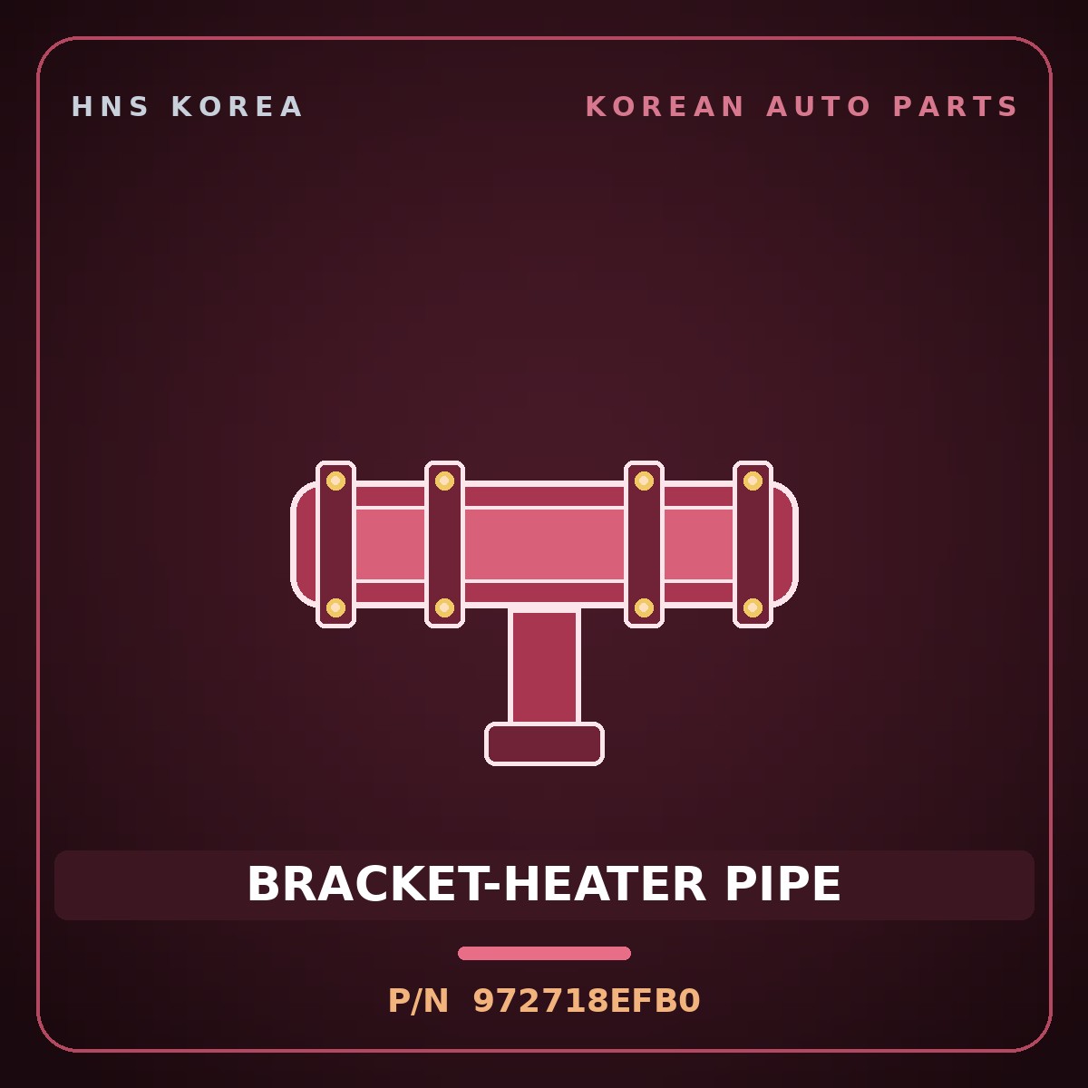 Genuine Mobis BRACKET-HEATER PIPE 972718EFB0 for Universe 2019 HNS Parts Korea