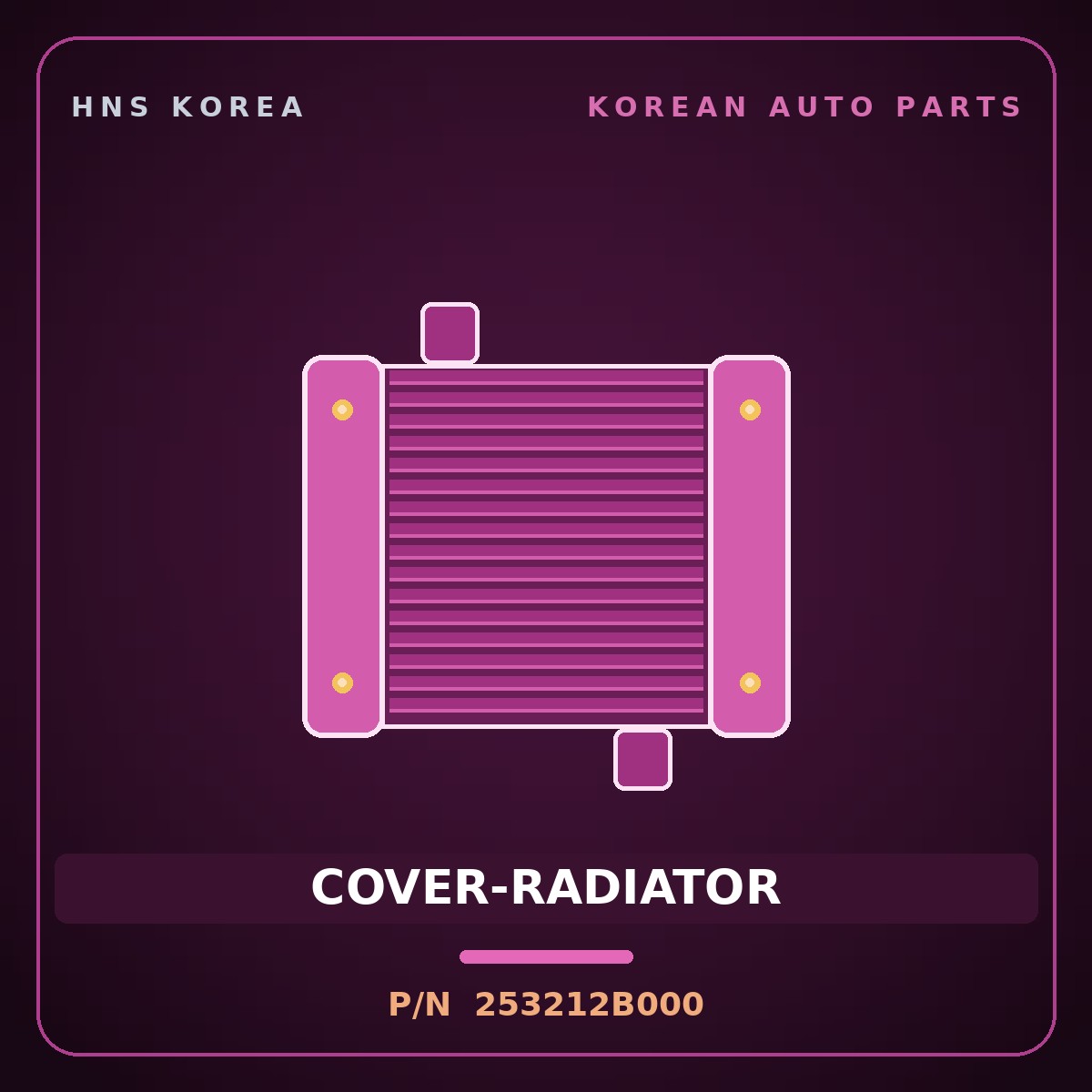 Genuine Mobis COVER-RADIATOR 253212B000 for Santa Fe 2006 HNS Parts Korea