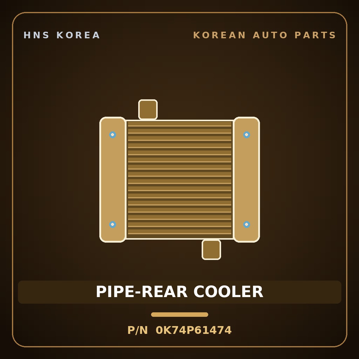 Genuine Mobis PIPE-REAR COOLER 0K74P61474 for Bongo 1996 HNS Parts Korea