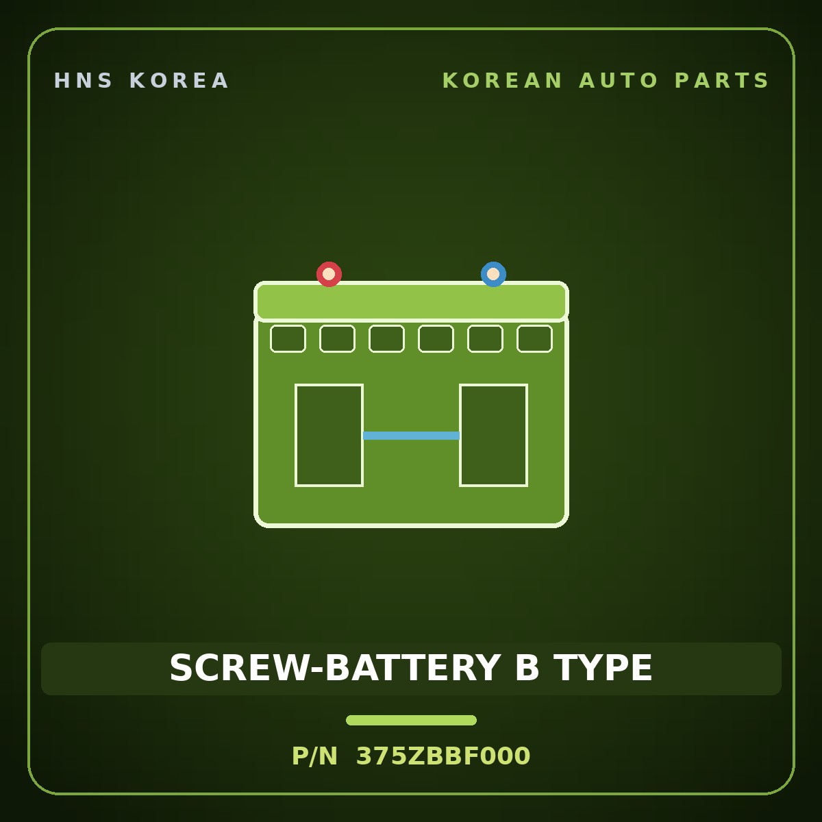 Genuine Mobis SCREW-BATTERY B TYPE 375ZBBF000 for Kona 2022 HNS Parts Korea