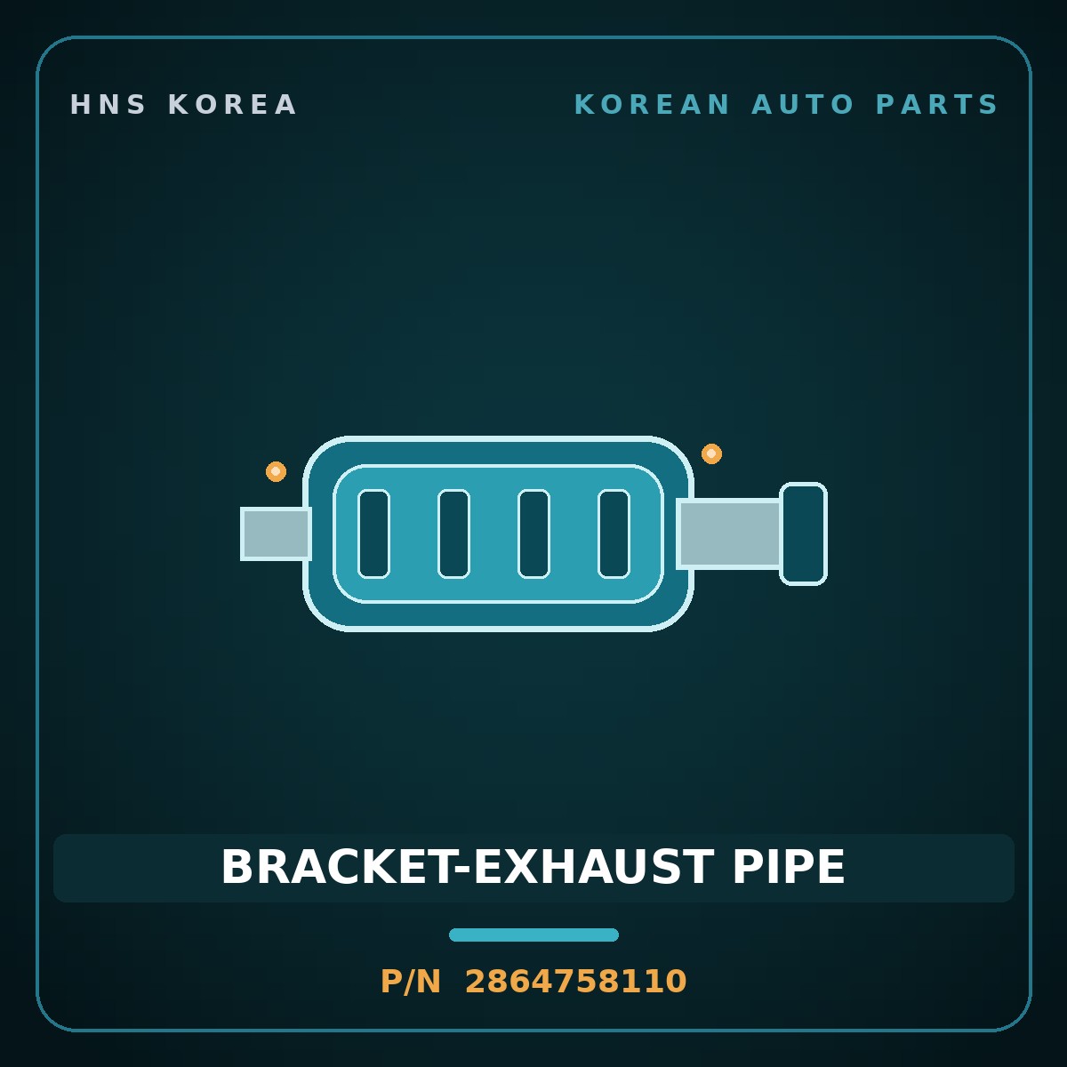 Genuine Mobis BRACKET-EXHAUST PIPE 2864758110 for County 2008 HNS Parts Korea