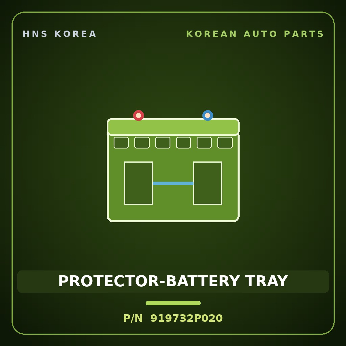 Genuine Mobis PROTECTOR-BATTERY TRAY 919732P020 for Sorento 2009 HNS Parts Korea