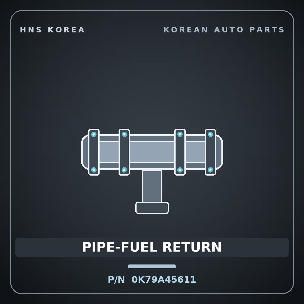 Genuine Mobis PIPE-FUEL RETURN 0K79A45611 for Bongo 1996 HNS Parts Korea