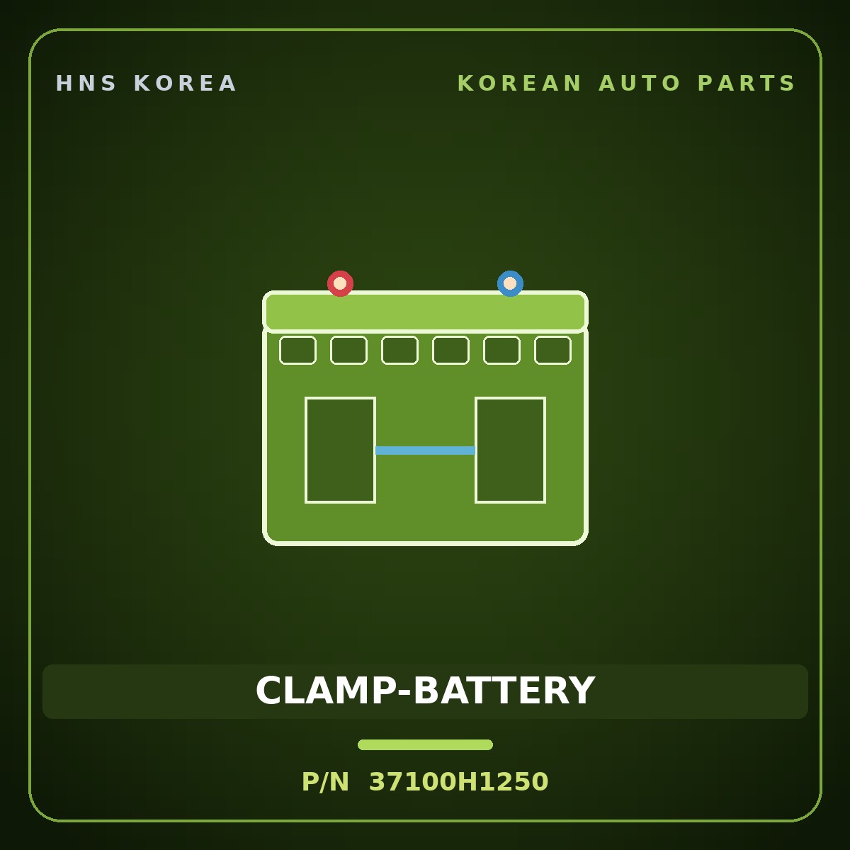 Genuine Mobis CLAMP-BATTERY 37100H1250 for Terracan 2000 HNS Parts Korea