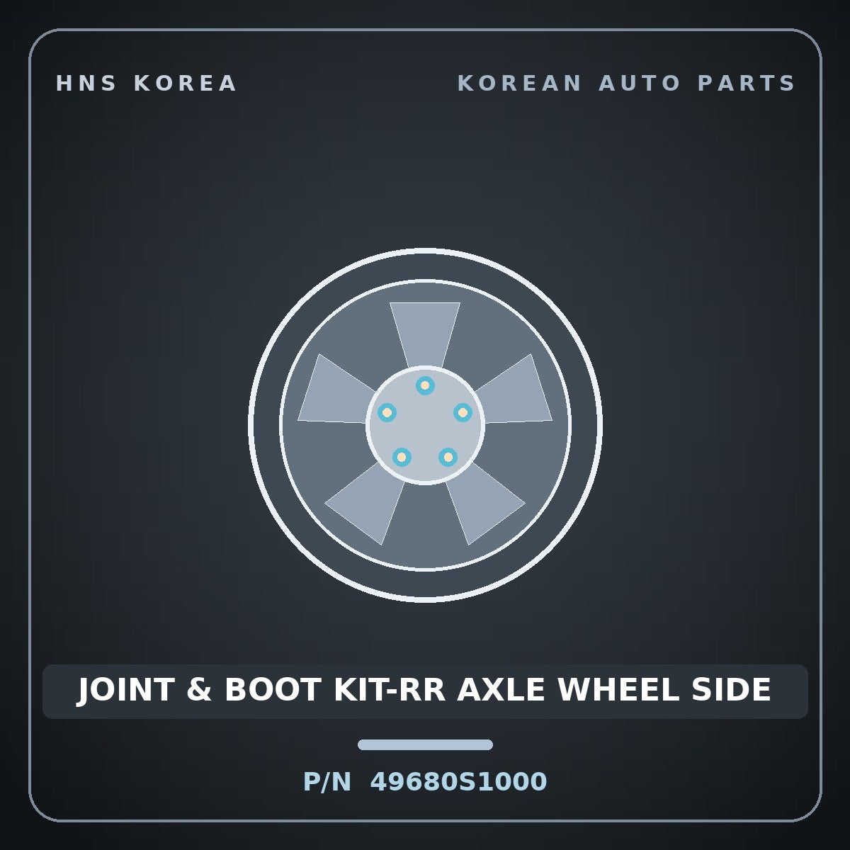 Genuine Mobis JOINT & BOOT KIT-RR AXLE WHEEL SIDE 49680S1000 for Palisade 2018 HNS Parts Korea