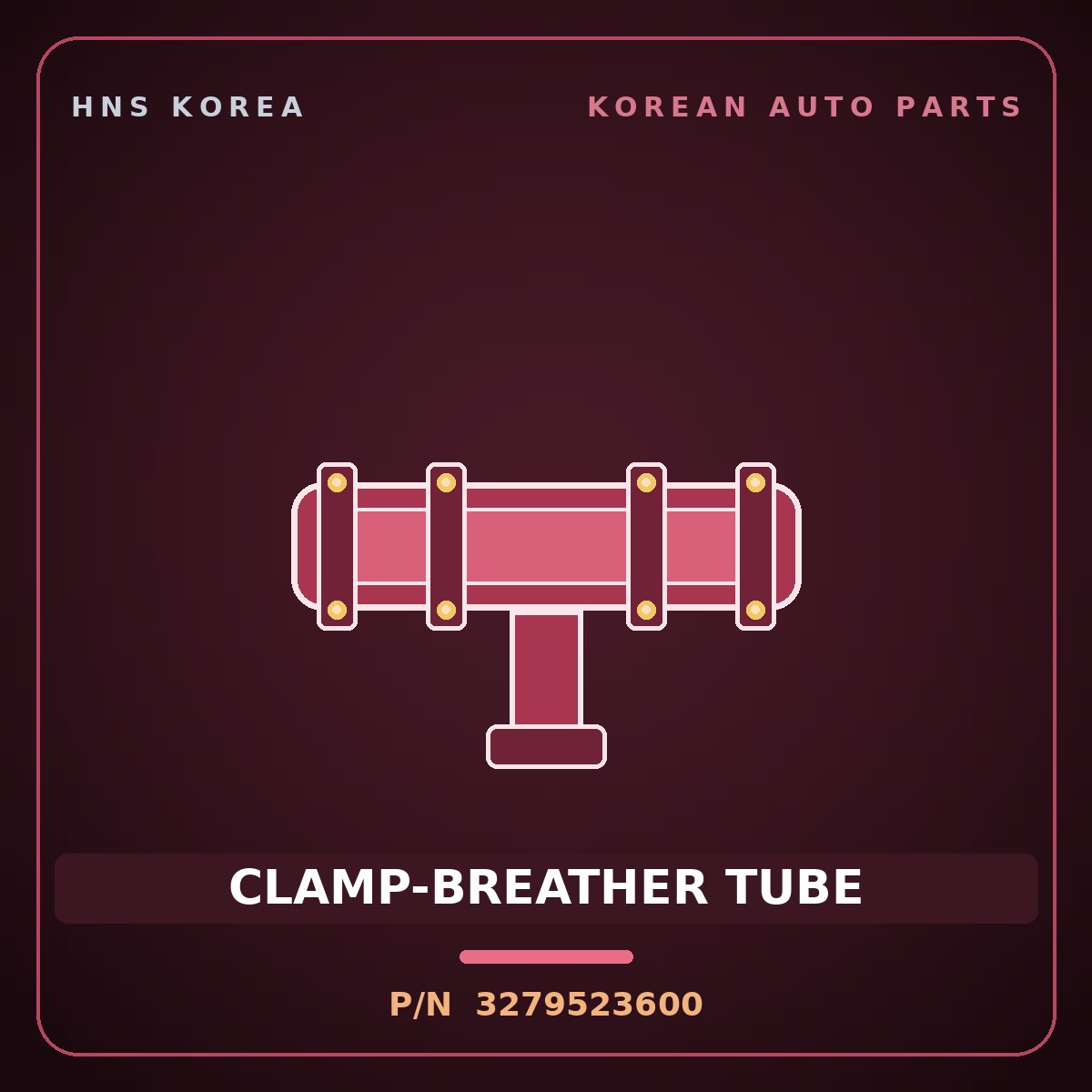 Genuine Mobis CLAMP-BREATHER TUBE 3279523600 for Lavita 2006 HNS Parts Korea