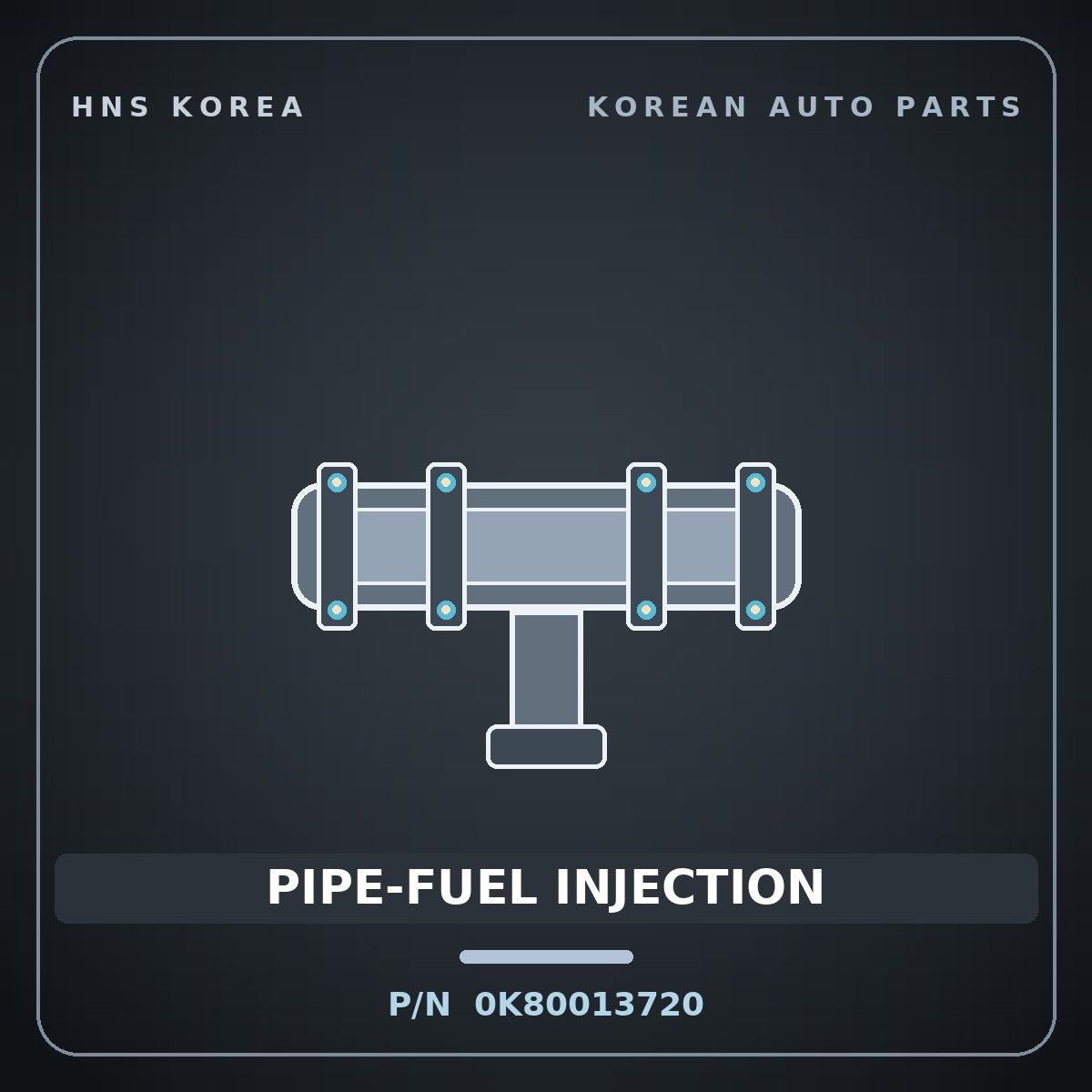Genuine Mobis PIPE-FUEL INJECTION 0K80013720 for Power Combi 1998 HNS Parts Korea