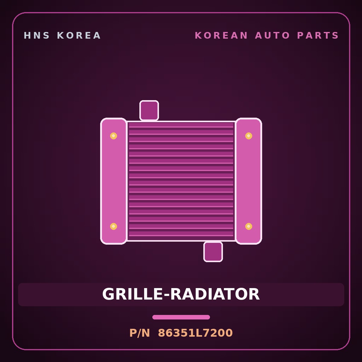 Genuine Mobis GRILLE-RADIATOR 86351L7200 for K5 2020 HNS Parts Korea