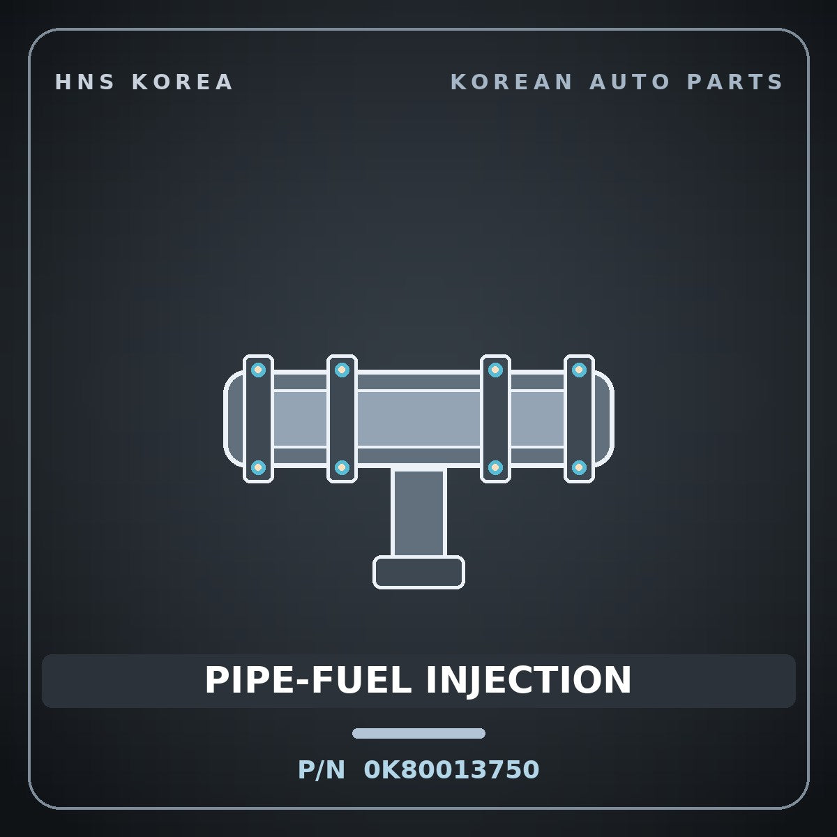 Genuine Mobis PIPE-FUEL INJECTION 0K80013750 for Power Combi 1998 HNS Parts Korea