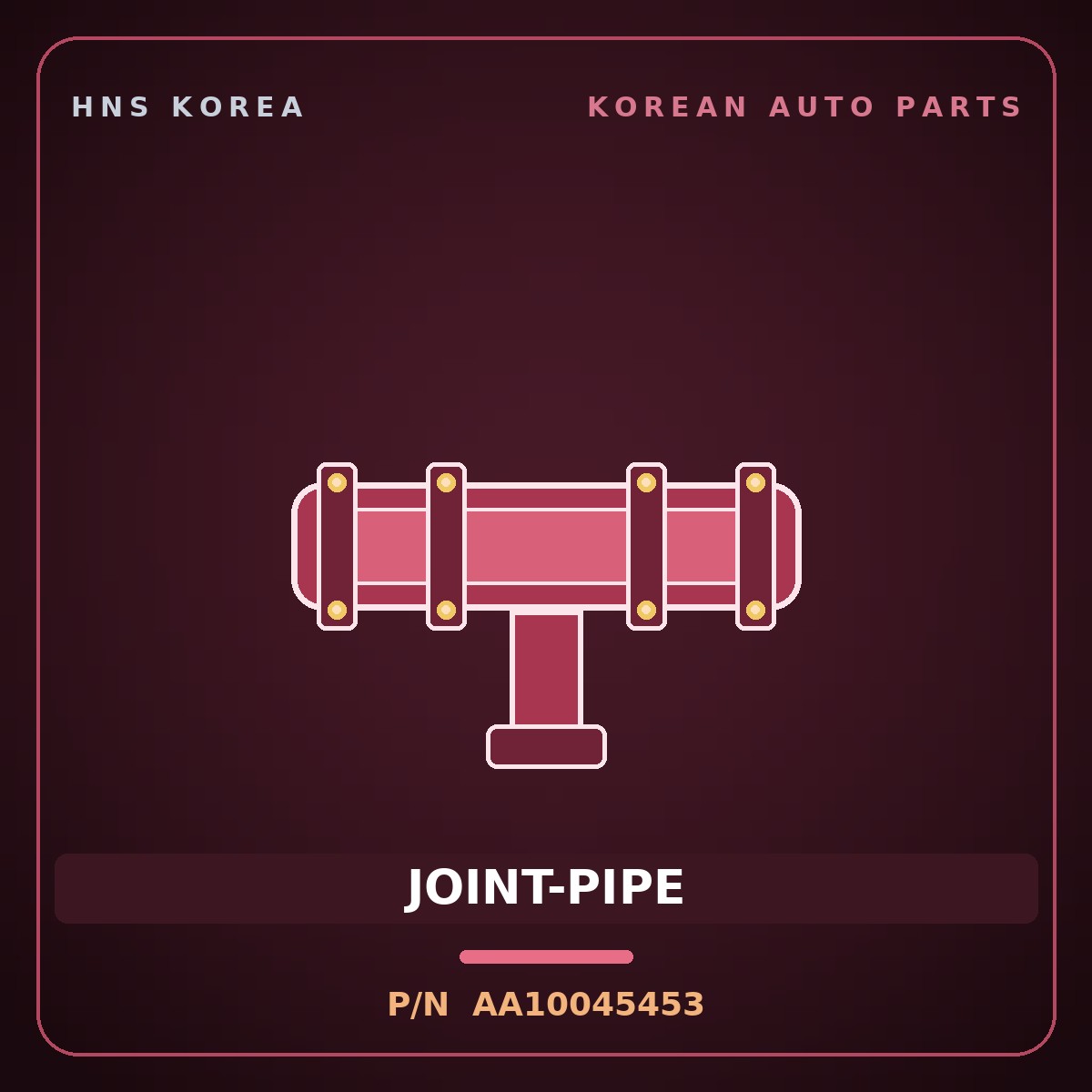 Genuine Mobis JOINT-PIPE AA10045453 for Towner 2000 HNS Parts Korea