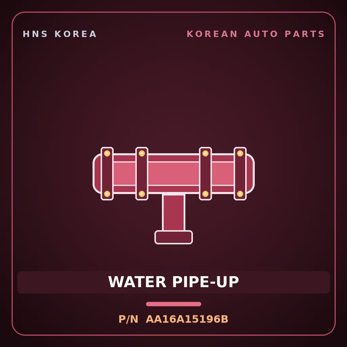 Genuine Mobis WATER PIPE-UP AA16A15196B for Towner 2000 HNS Parts Korea