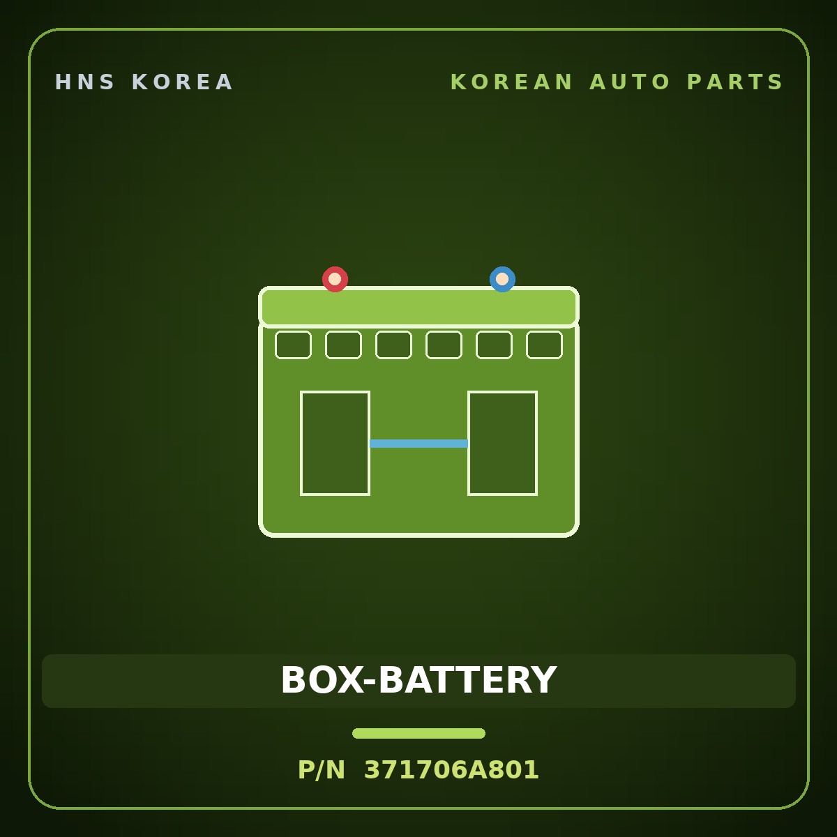 Genuine Mobis BOX-BATTERY 371706A801 for 5-Ton Truck 1997 HNS Parts Korea