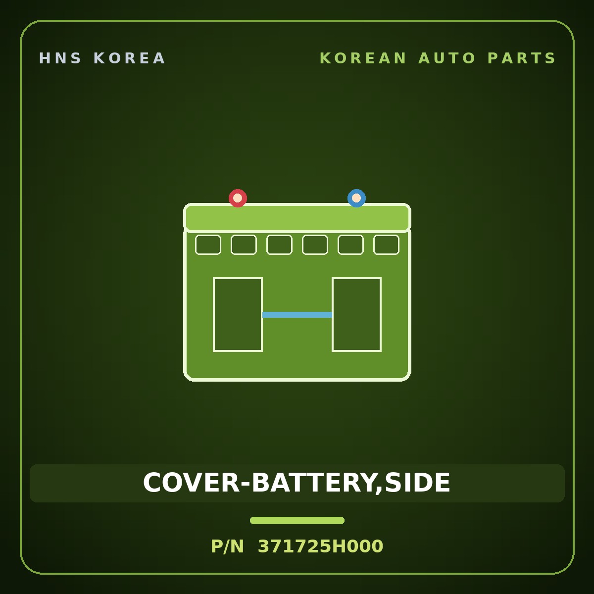 Genuine Mobis COVER-BATTERY,SIDE 371725H000 for 5-Ton Truck 1997 HNS Parts Korea