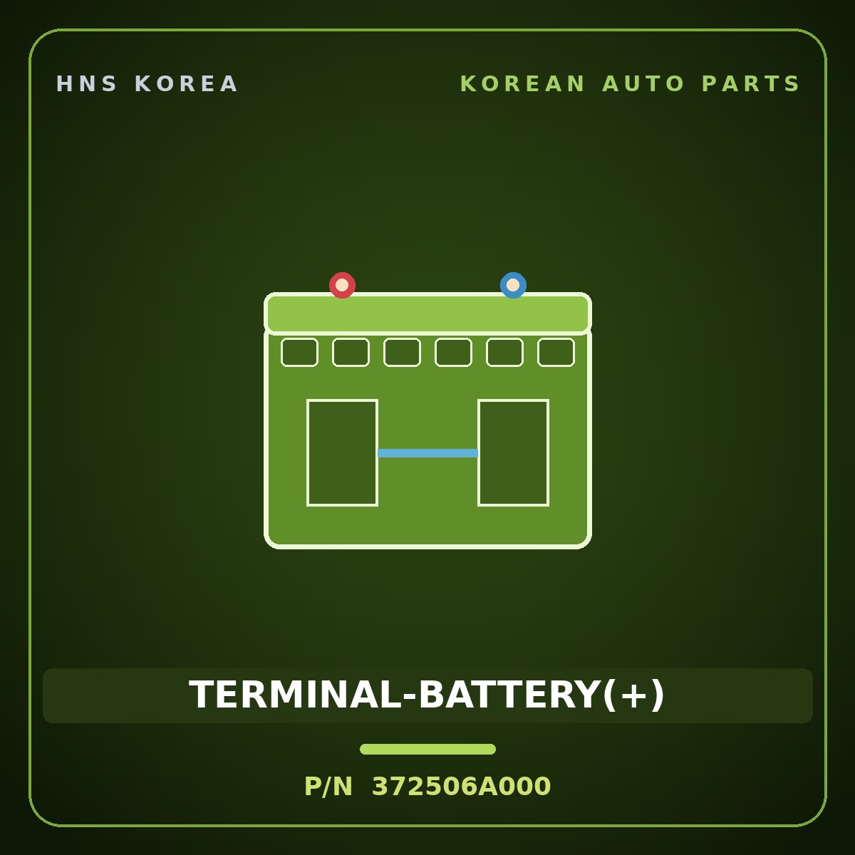 Genuine Mobis TERMINAL-BATTERY(+) 372506A000 for 5-Ton Truck 1997 HNS Parts Korea