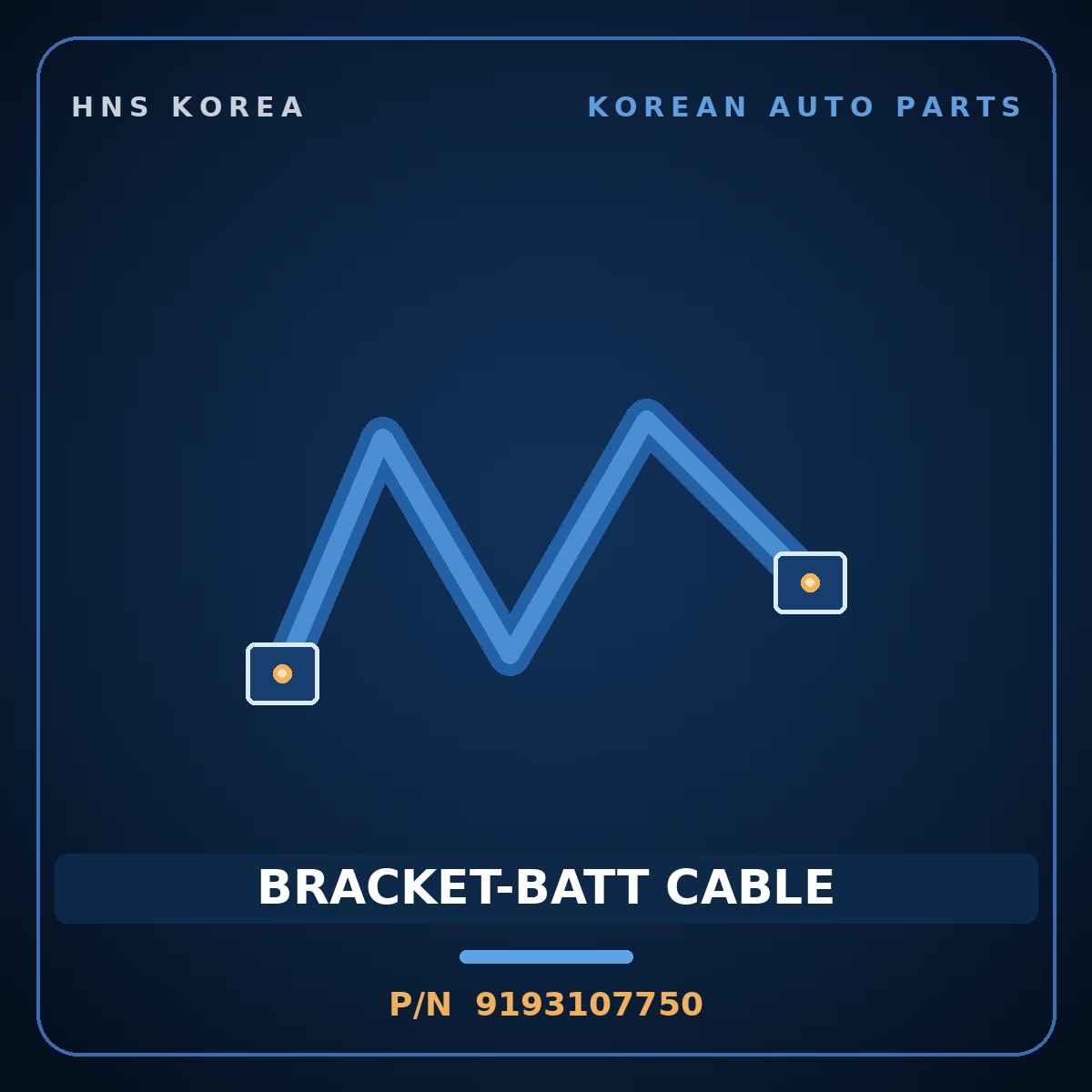 Genuine Mobis BRACKET-BATT CABLE 9193107750 for BlueOn 2006 HNS Parts Korea