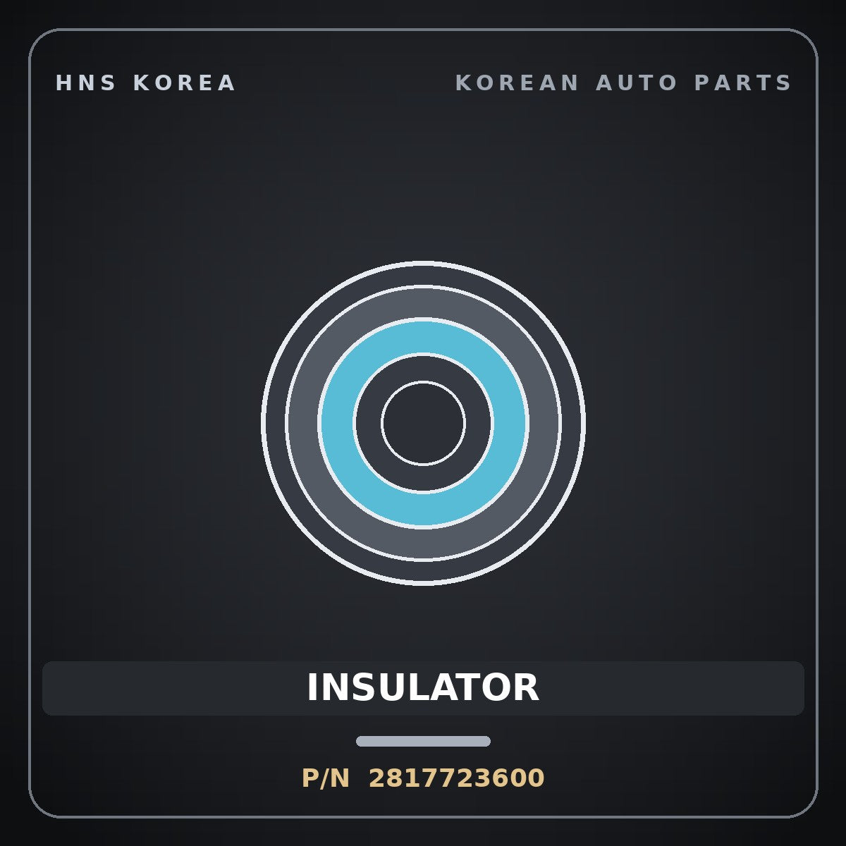 Genuine Mobis INSULATOR 2817723600 for Avante 1999 HNS Parts Korea