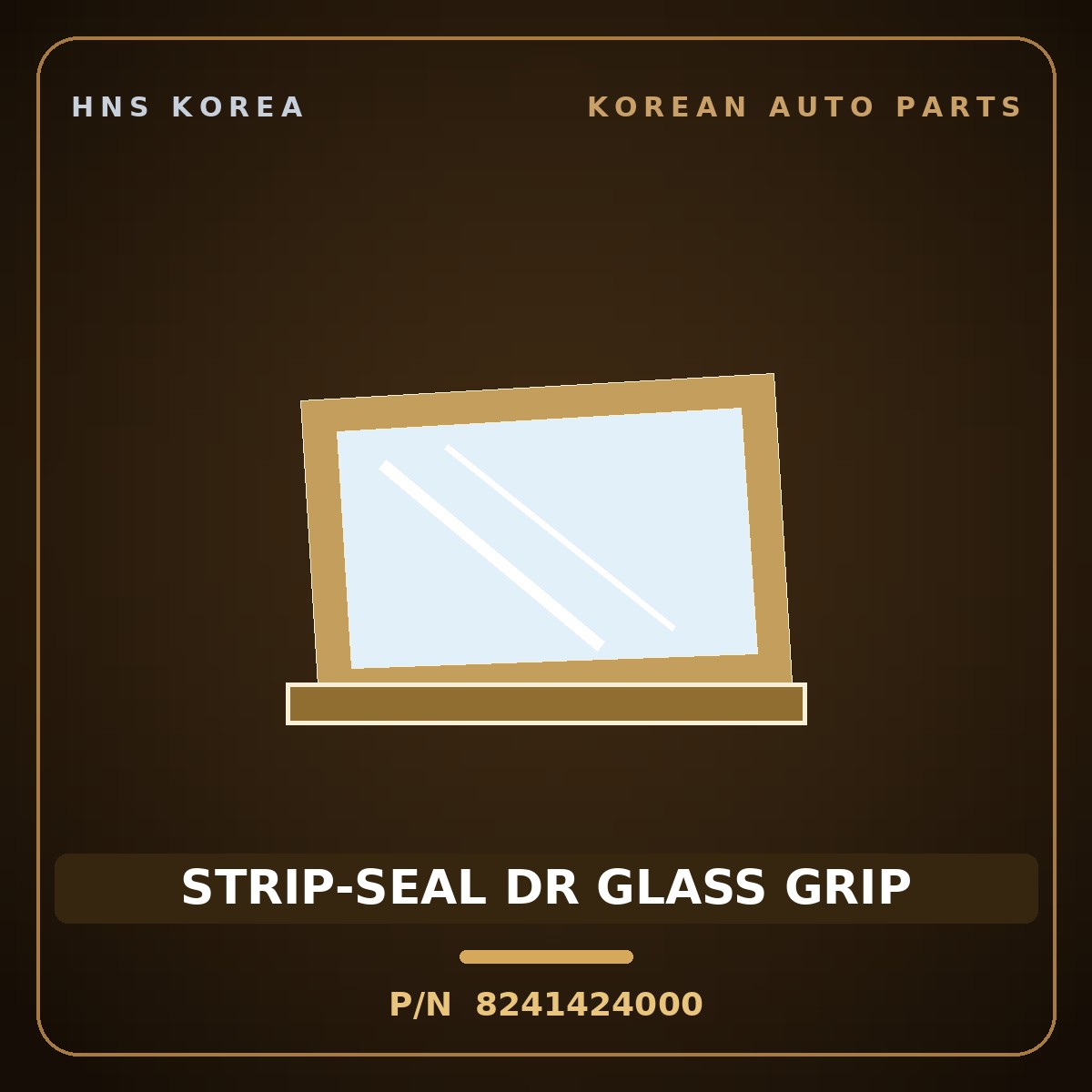 Genuine Mobis STRIP-SEAL DR GLASS GRIP 8241424000 for Atos 1998 HNS Parts Korea