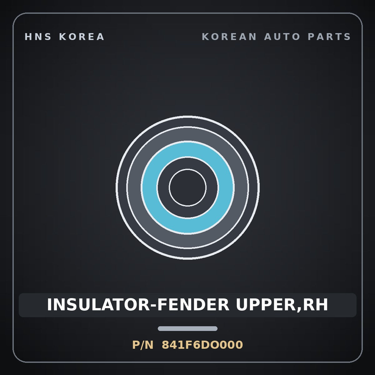 Genuine Mobis INSULATOR-FENDER UPPER,RH 841F6DO000 for EV9 2023 HNS Parts Korea