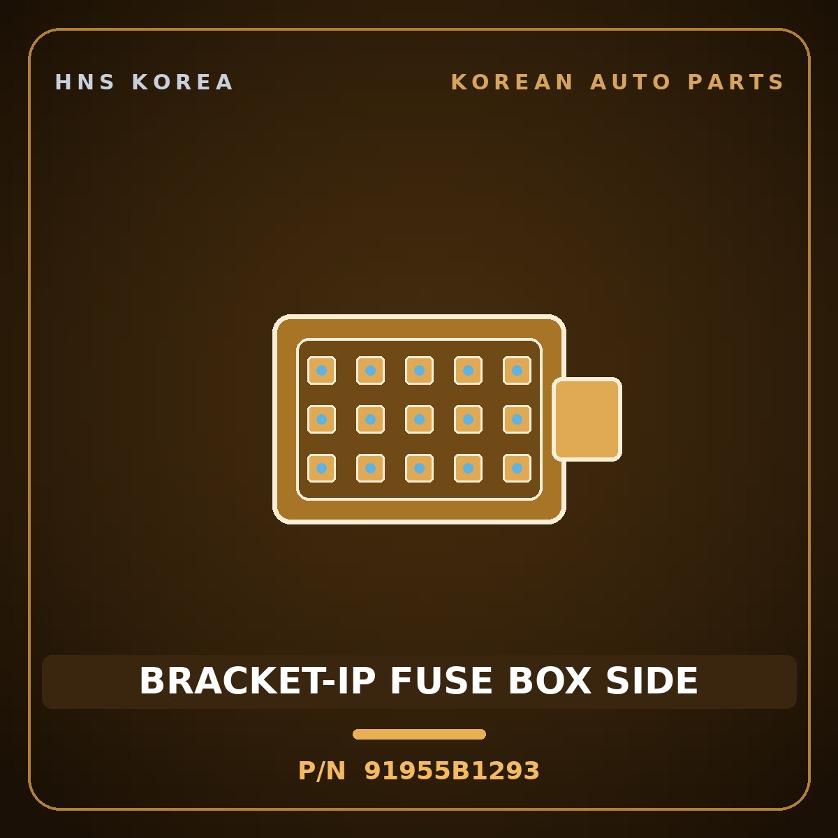 Genuine Mobis BRACKET-IP FUSE BOX SIDE 91955B1293 for G80 2016 HNS Parts Korea