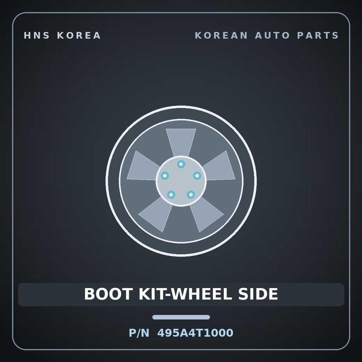 Genuine Mobis BOOT KIT-WHEEL SIDE 495A4T1000 for G80 2020 HNS Parts Korea