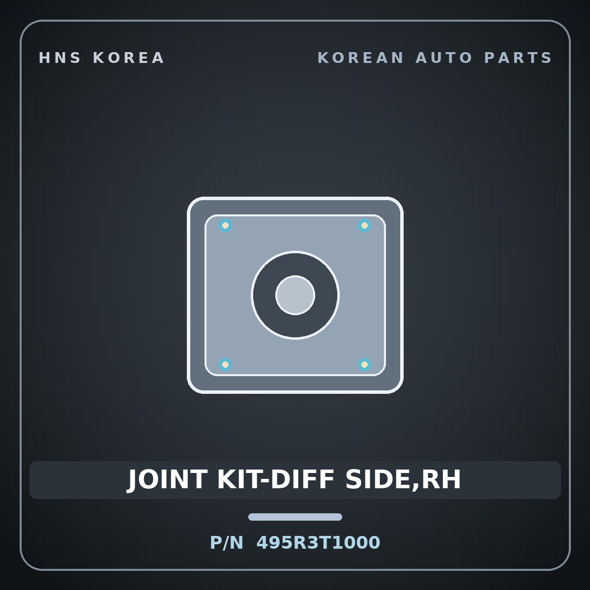 Genuine Mobis JOINT KIT-DIFF SIDE,RH 495R3T1000 for G80 2020 HNS Parts Korea