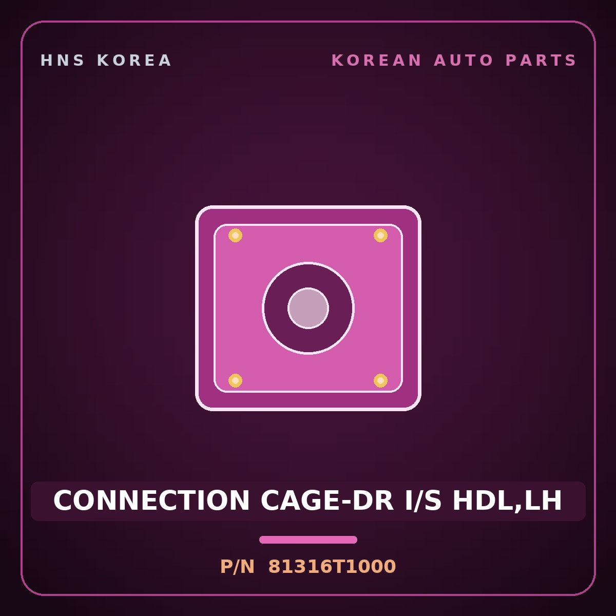 Genuine Mobis CONNECTION CAGE-DR I/S HDL,LH 81316T1000 for G80 2020 HNS Parts Korea