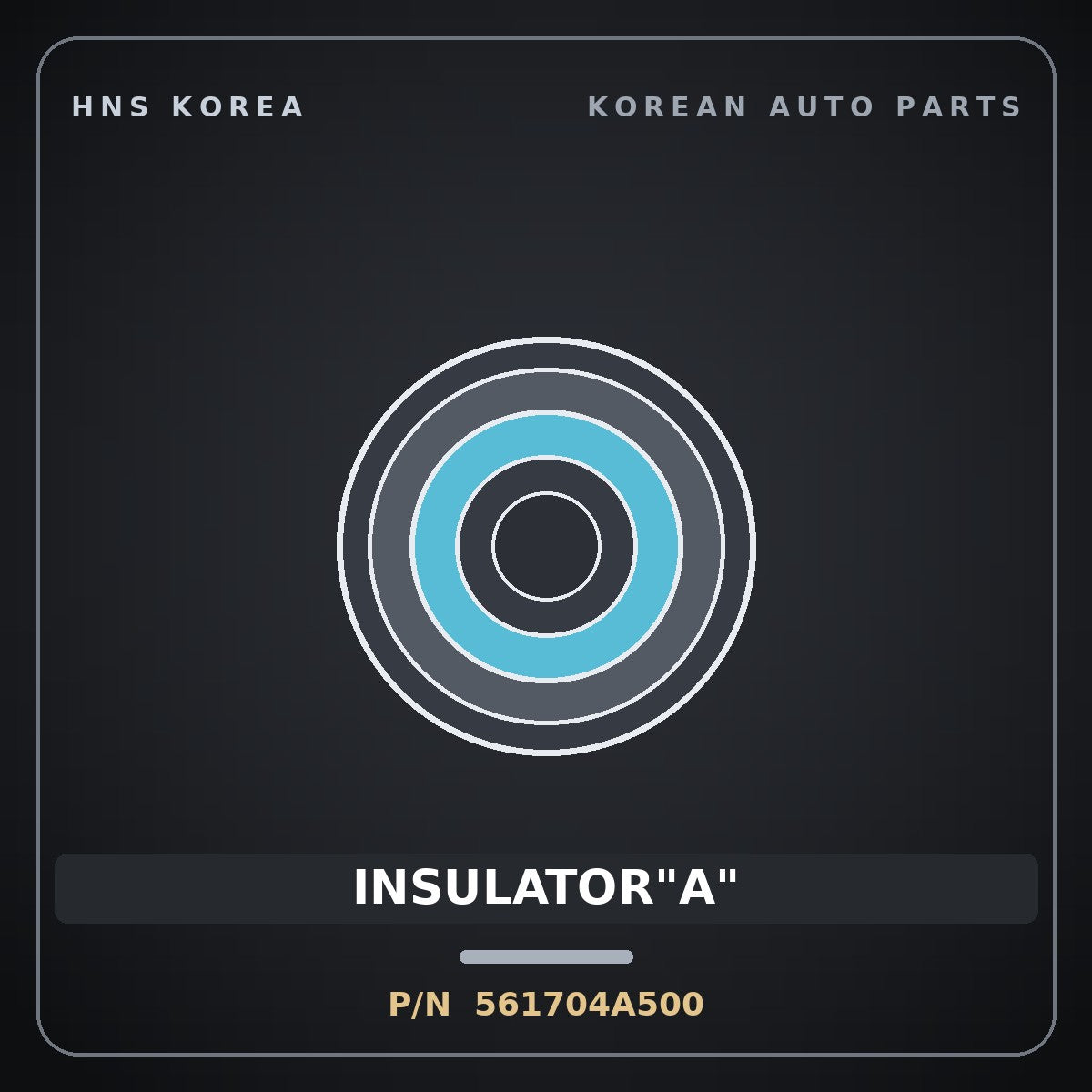 Genuine Mobis INSULATOR"A" 561704A500 for Grand Starex 1997 HNS Parts Korea