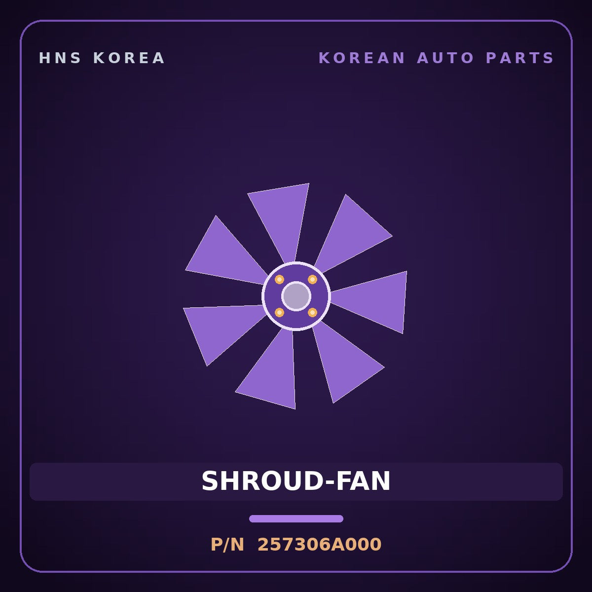 Genuine Mobis SHROUD-FAN 257306A000 for 5-Ton Truck 1997 HNS Parts Korea