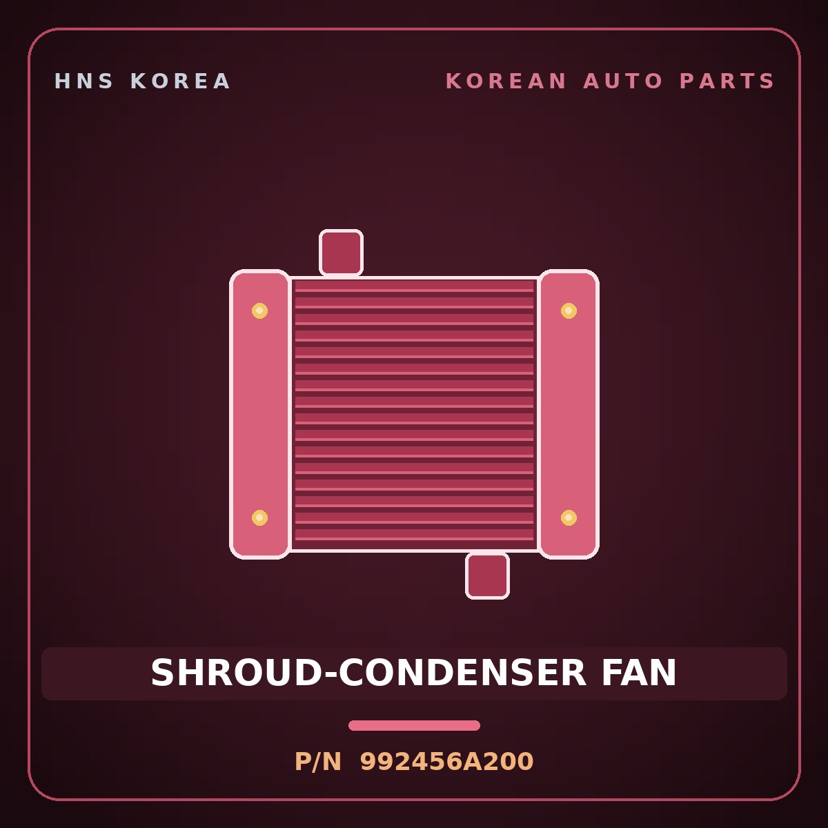Genuine Mobis SHROUD-CONDENSER FAN 992456A200 for 5-Ton Truck 1997 HNS Parts Korea