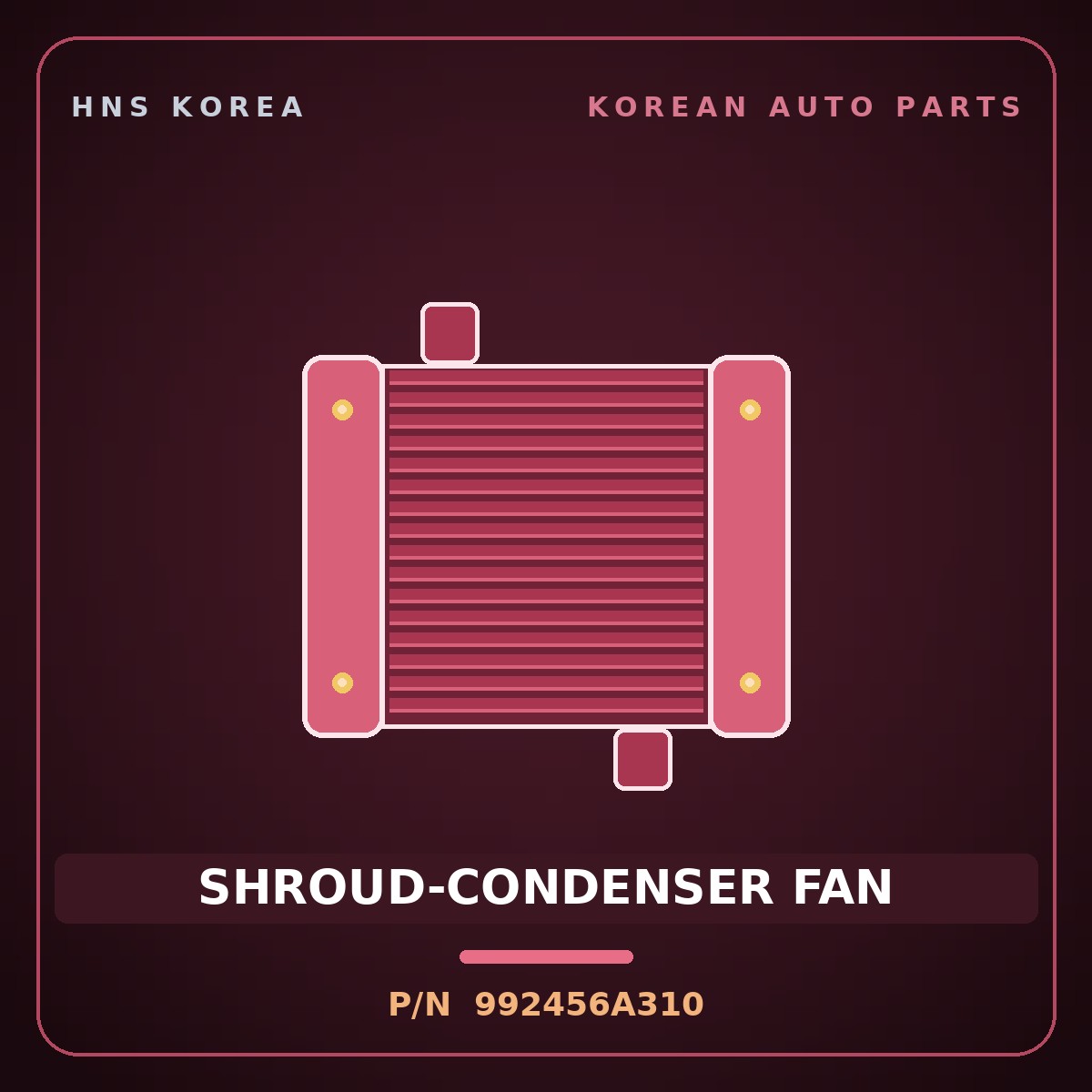 Genuine Mobis SHROUD-CONDENSER FAN 992456A310 for 5-Ton Truck 1997 HNS Parts Korea