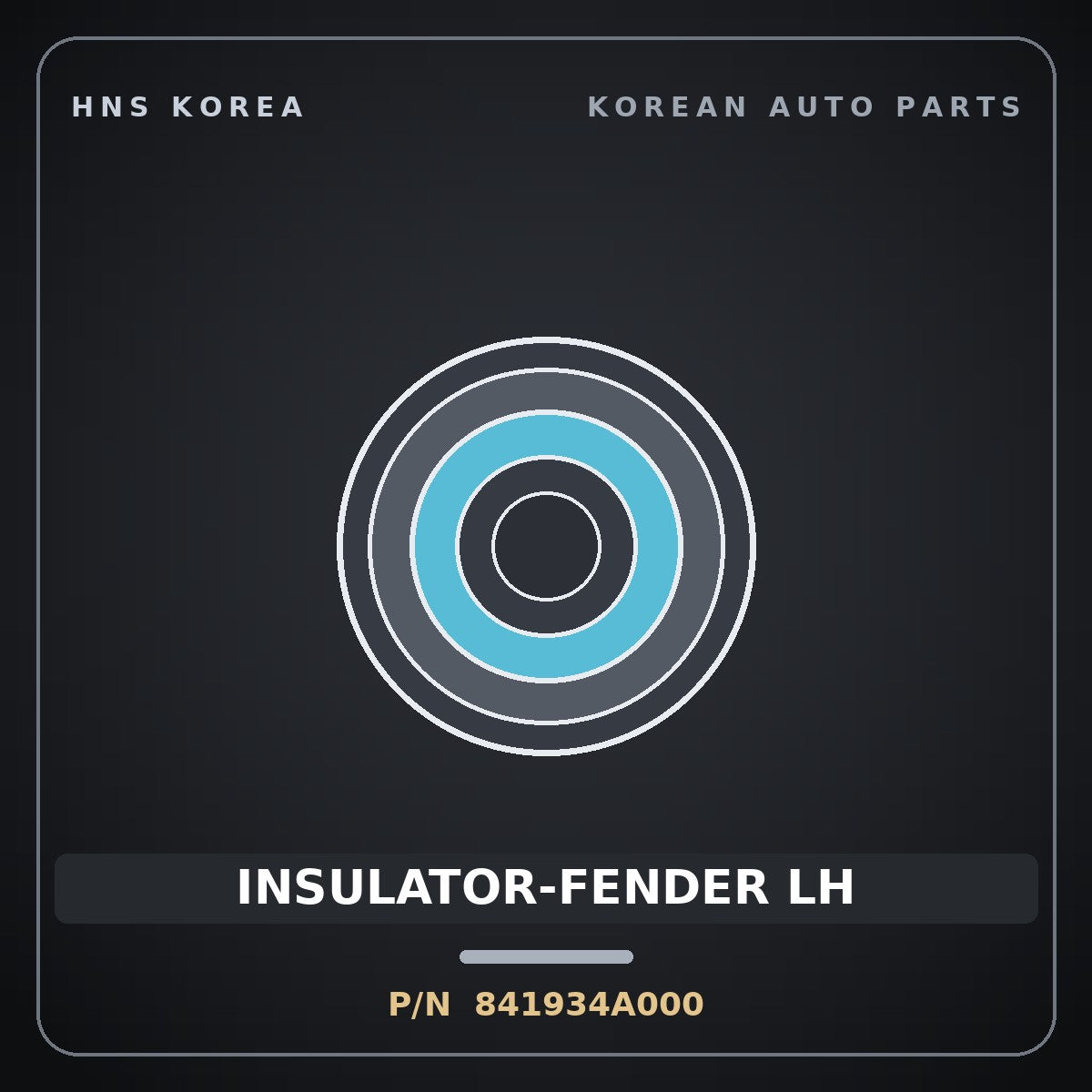 Genuine Mobis INSULATOR-FENDER LH 841934A000 for Starex 2004 HNS Parts Korea
