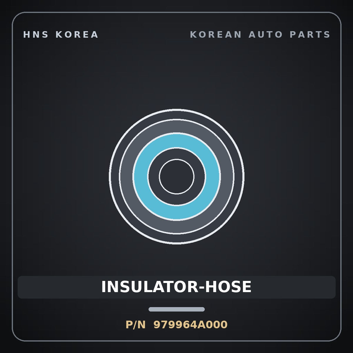 Genuine Mobis INSULATOR-HOSE 979964A000 for Grand Starex 1997 HNS Parts Korea