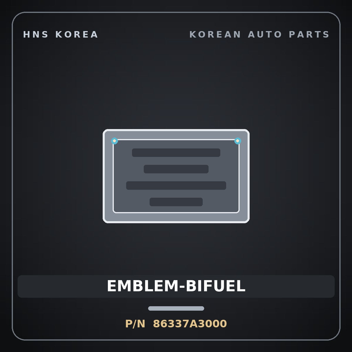 Genuine Mobis EMBLEM-BIFUEL 86337A3000 for Ray 2011 HNS Parts Korea