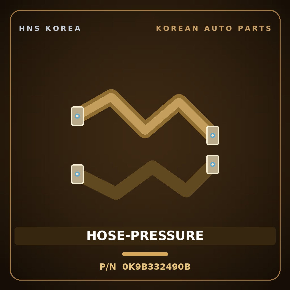 Genuine Mobis HOSE-PRESSURE 0K9B332490B for Credos 1997 HNS Parts Korea