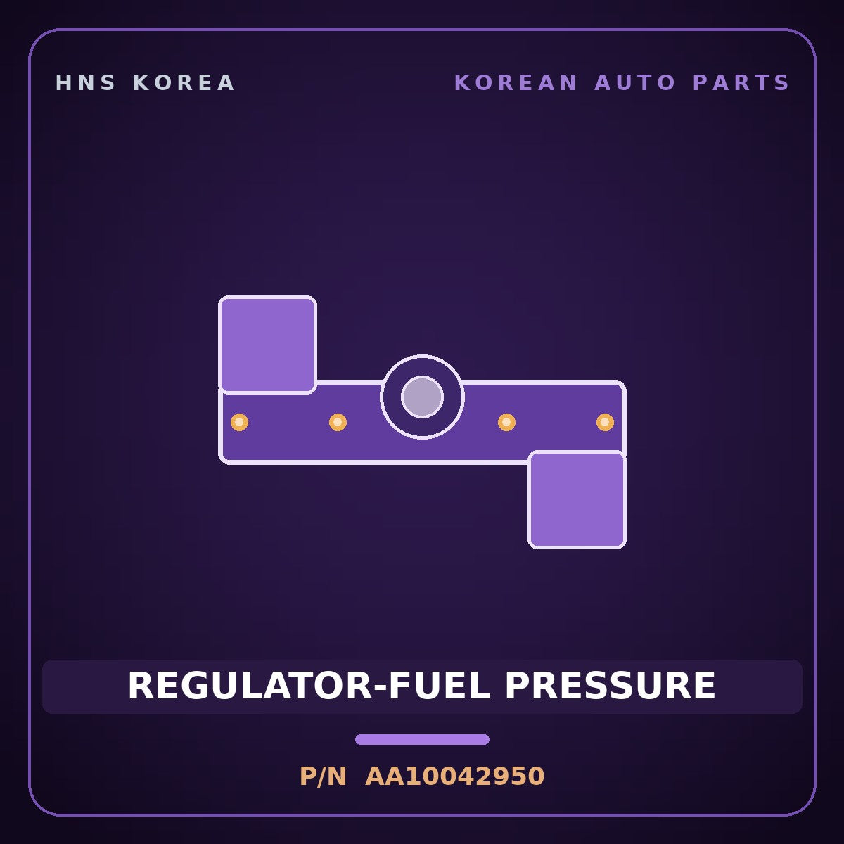 Genuine Mobis REGULATOR-FUEL PRESSURE AA10042950 for Towner 2000 HNS Parts Korea