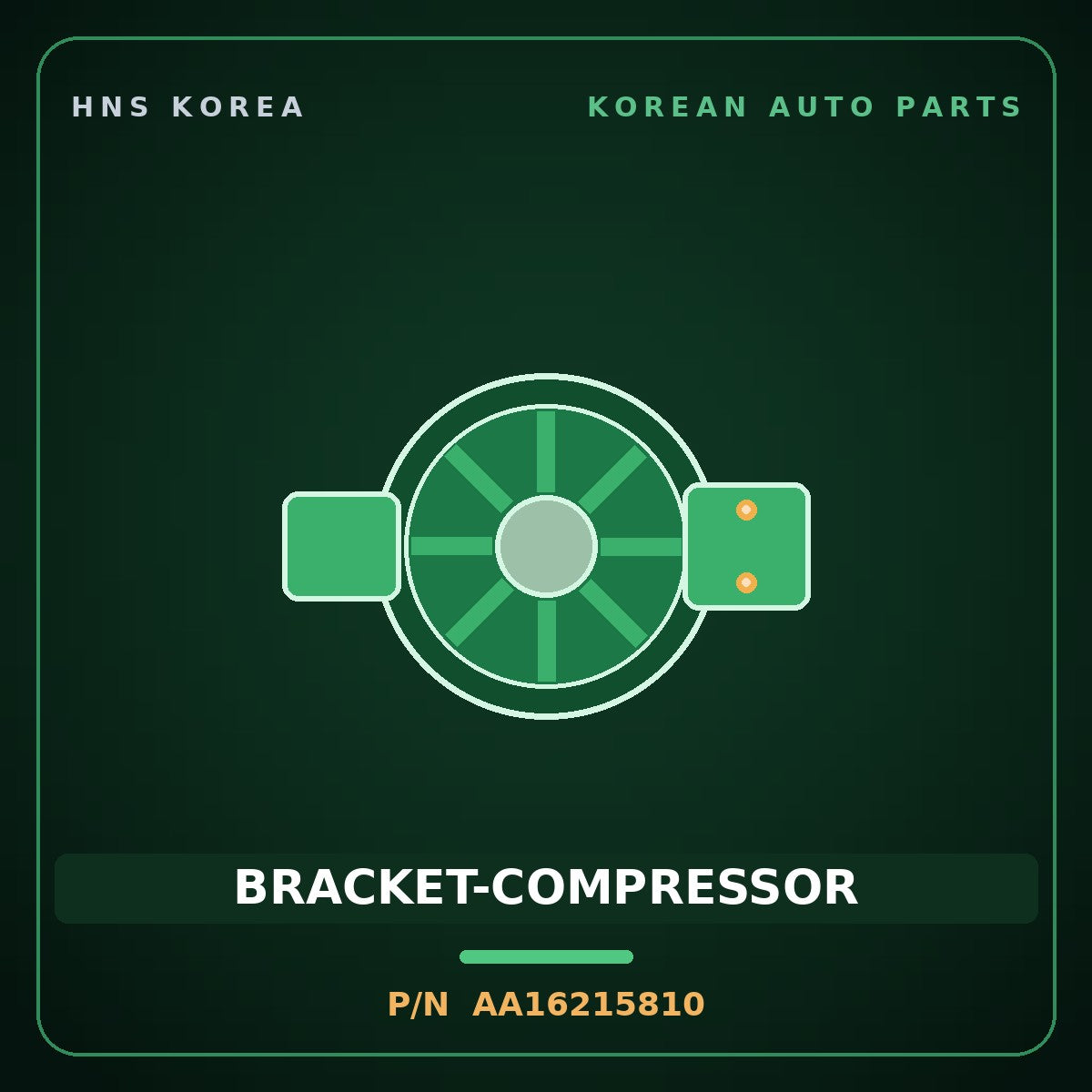 Genuine Mobis BRACKET-COMPRESSOR AA16215810 for Towner 2000 HNS Parts Korea