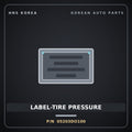Genuine Mobis LABEL-TIRE PRESSURE 05203DO100 for EV9 2023 HNS Parts Korea