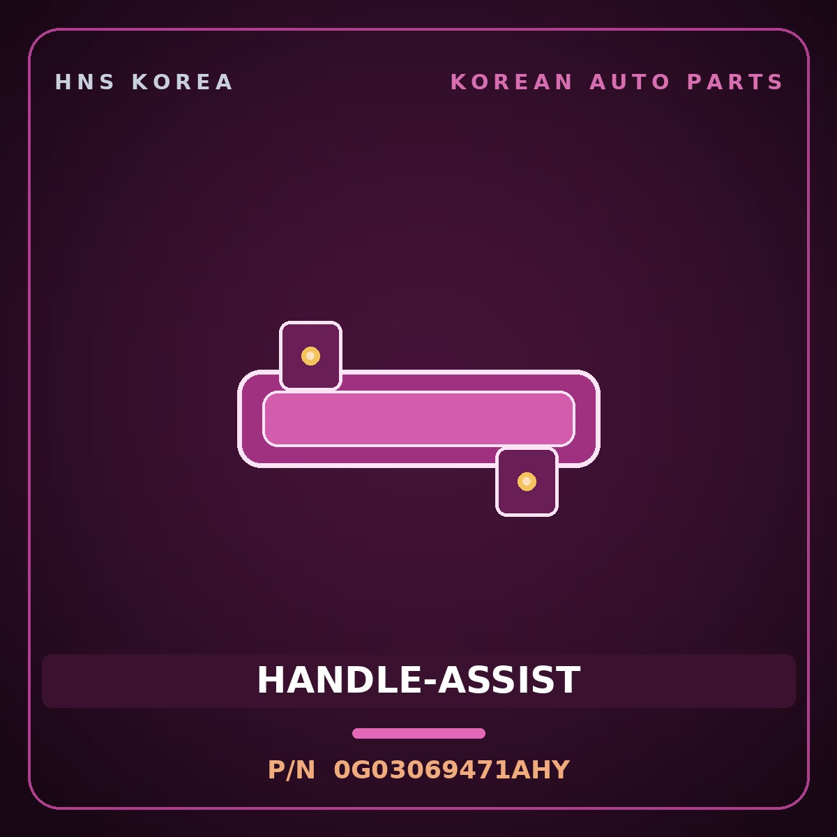 Genuine Mobis HANDLE-ASSIST 0G03069471AHY for Bongo 1996 HNS Parts Korea