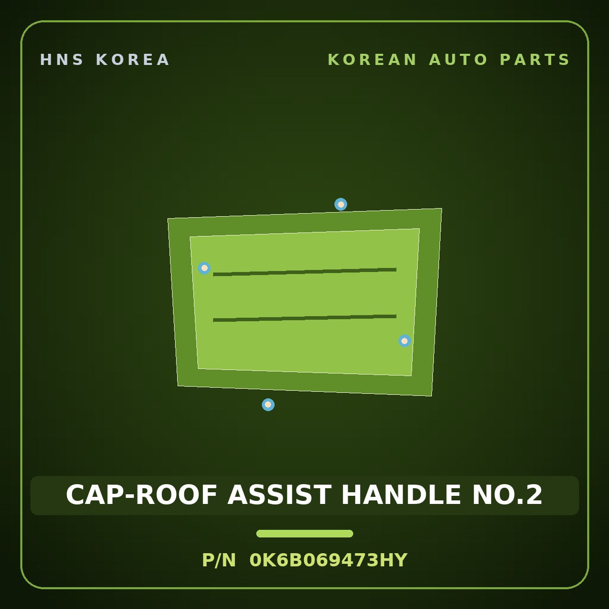 Genuine Mobis CAP-ROOF ASSIST HANDLE NO.2 0K6B069473HY for Bongo 1996 HNS Parts Korea