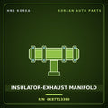 Genuine Mobis INSULATOR-EXHAUST MANIFOLD 0K87T13390 for 5-Ton Truck 1995 HNS Parts Korea