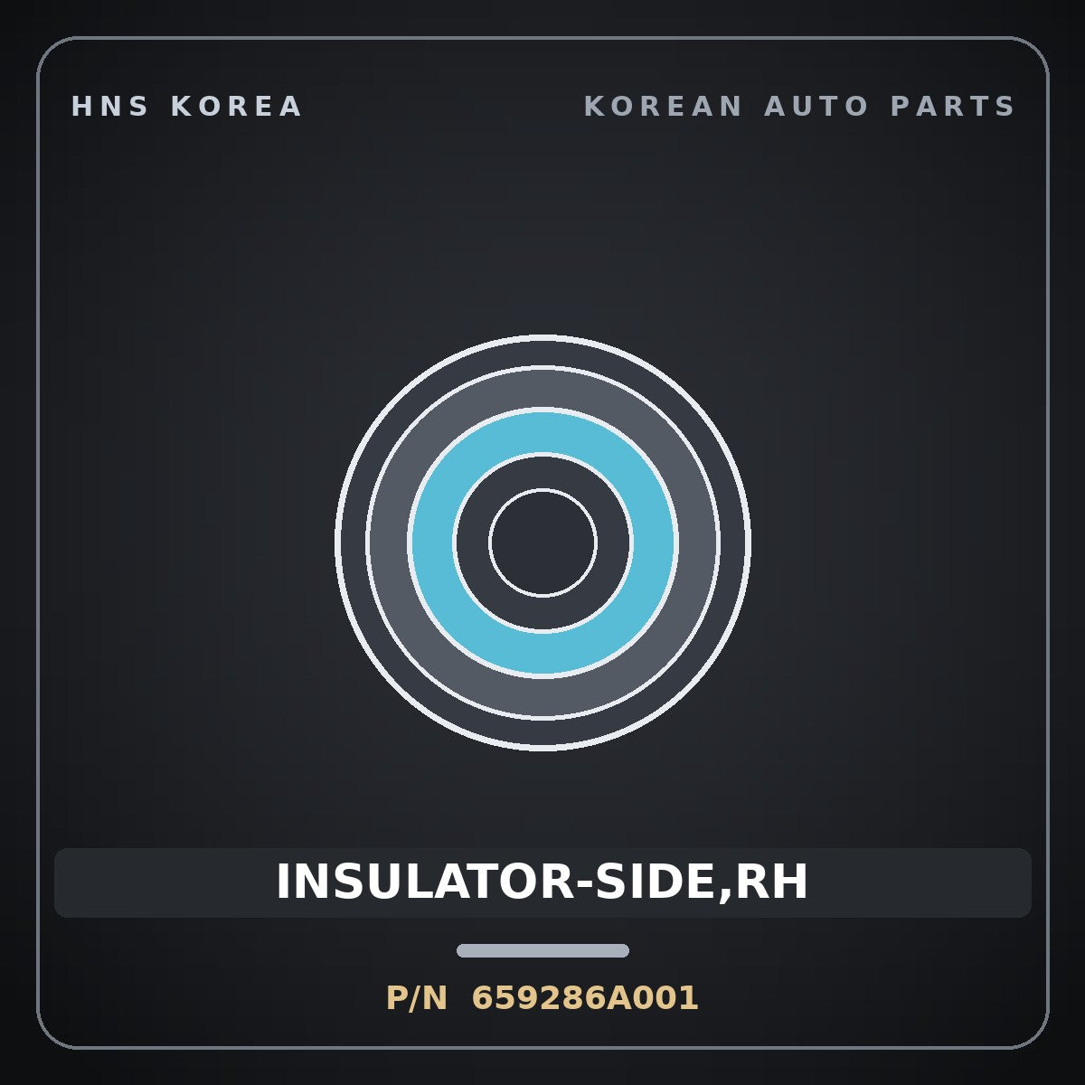 Genuine Mobis INSULATOR-SIDE,RH 659286A001 for 5-Ton Truck 1997 HNS Parts Korea