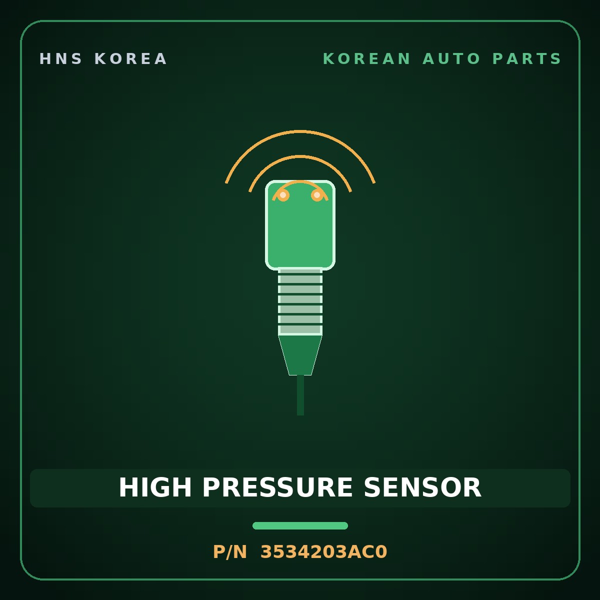 Genuine Mobis HIGH PRESSURE SENSOR 3534203AC0 for Avante 2017 HNS Parts Korea