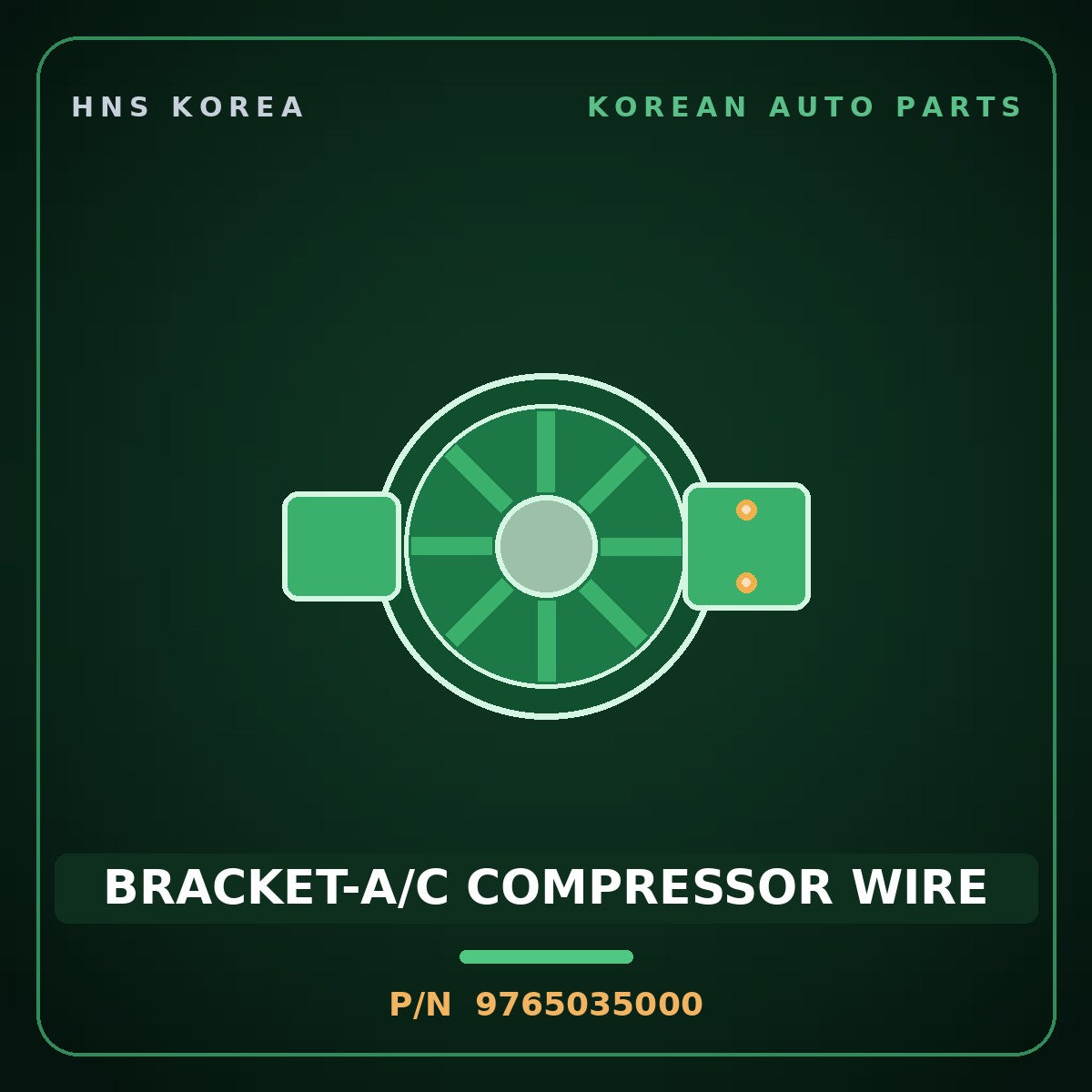Genuine Mobis BRACKET-A/C COMPRESSOR WIRE 9765035000 for Elantra 1996 HNS Parts Korea