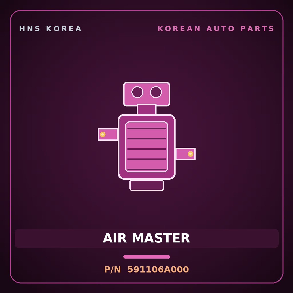 Genuine Mobis AIR MASTER 591106A000 for 5-Ton Truck 1997 HNS Parts Korea