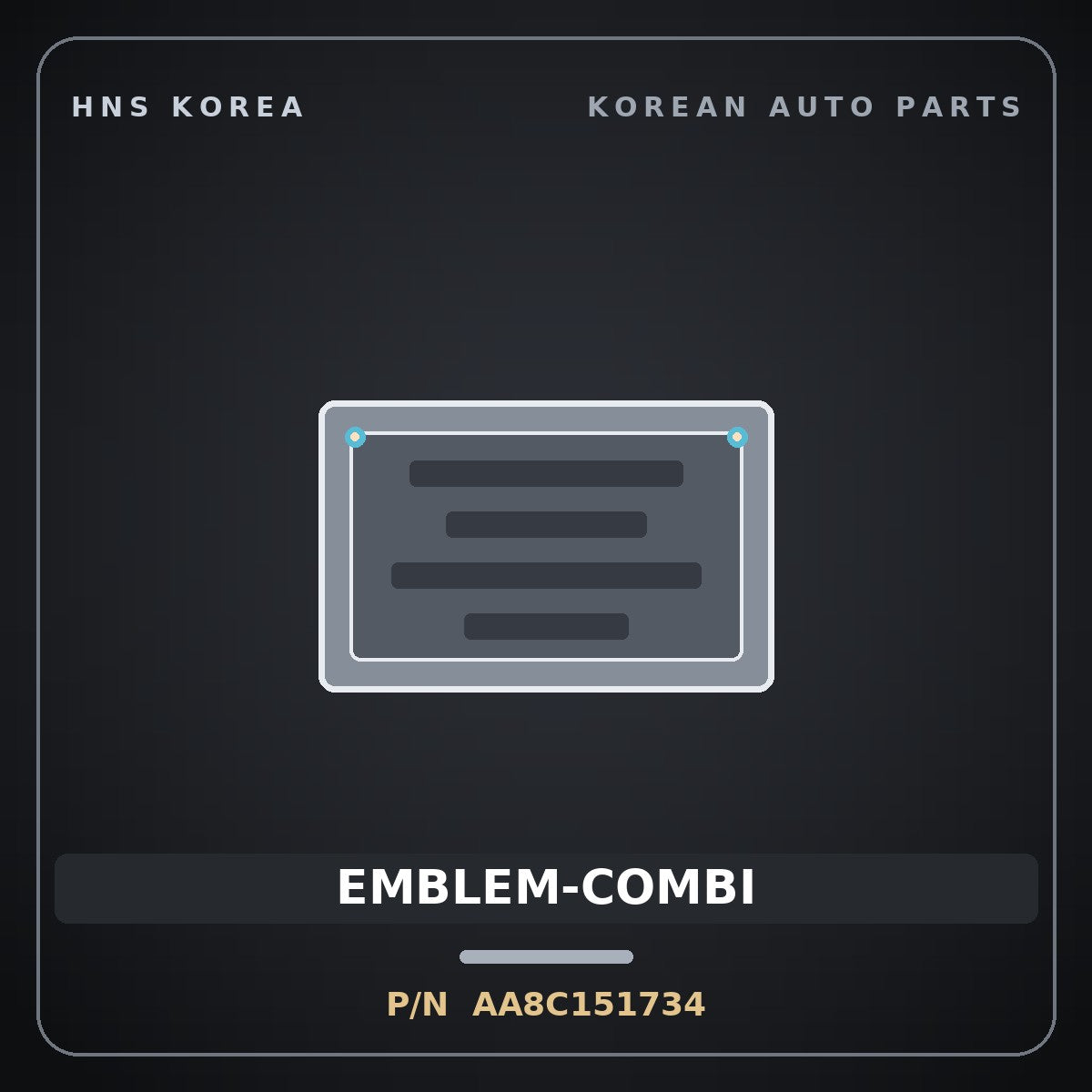Genuine Mobis EMBLEM-COMBI AA8C151734 for Power Combi 1998 HNS Parts Korea