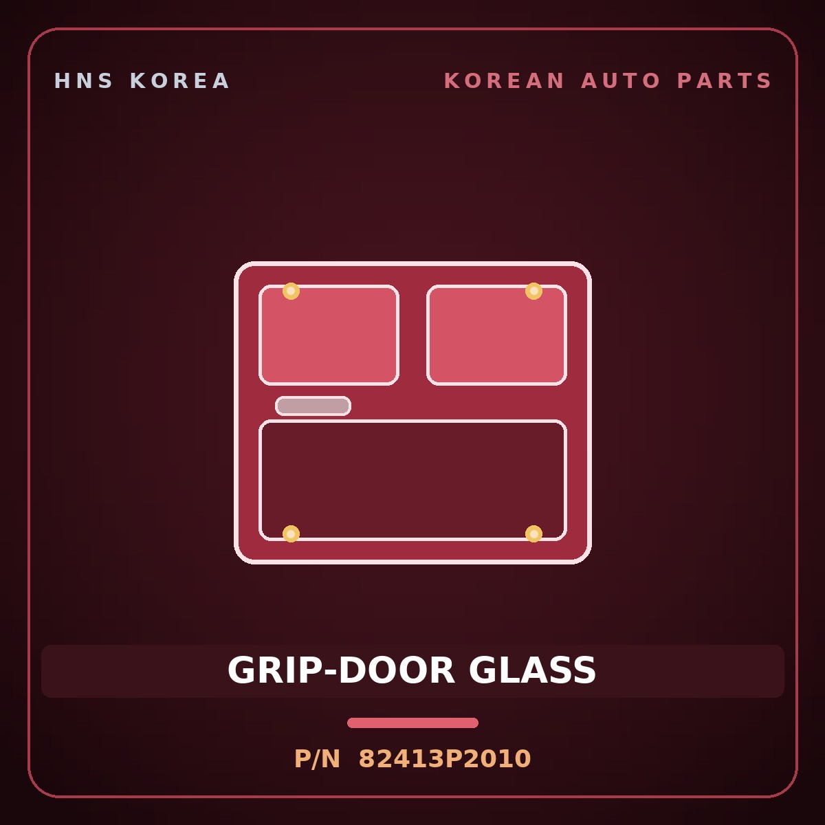 Genuine Mobis GRIP-DOOR GLASS 82413P2010 for IONIQ 2024 HNS Parts Korea