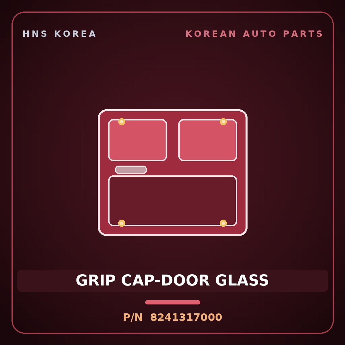 Genuine Mobis GRIP CAP-DOOR GLASS 8241317000 for Accent 2000 HNS Parts Korea