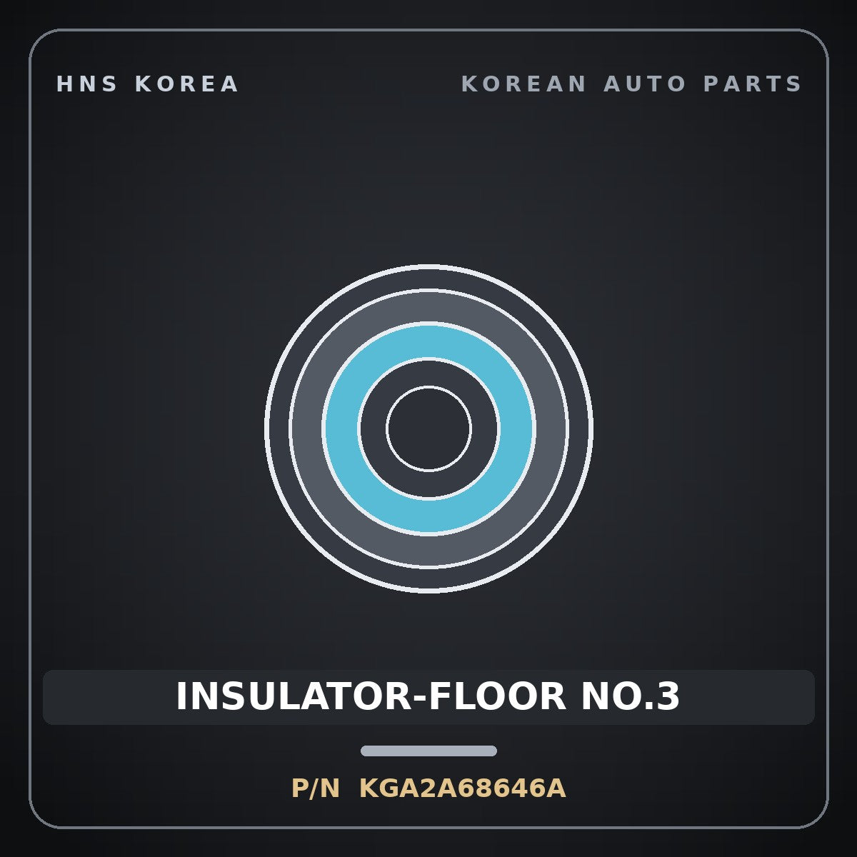 Genuine Mobis INSULATOR-FLOOR NO.3 KGA2A68646A for Credos 1997 HNS Parts Korea