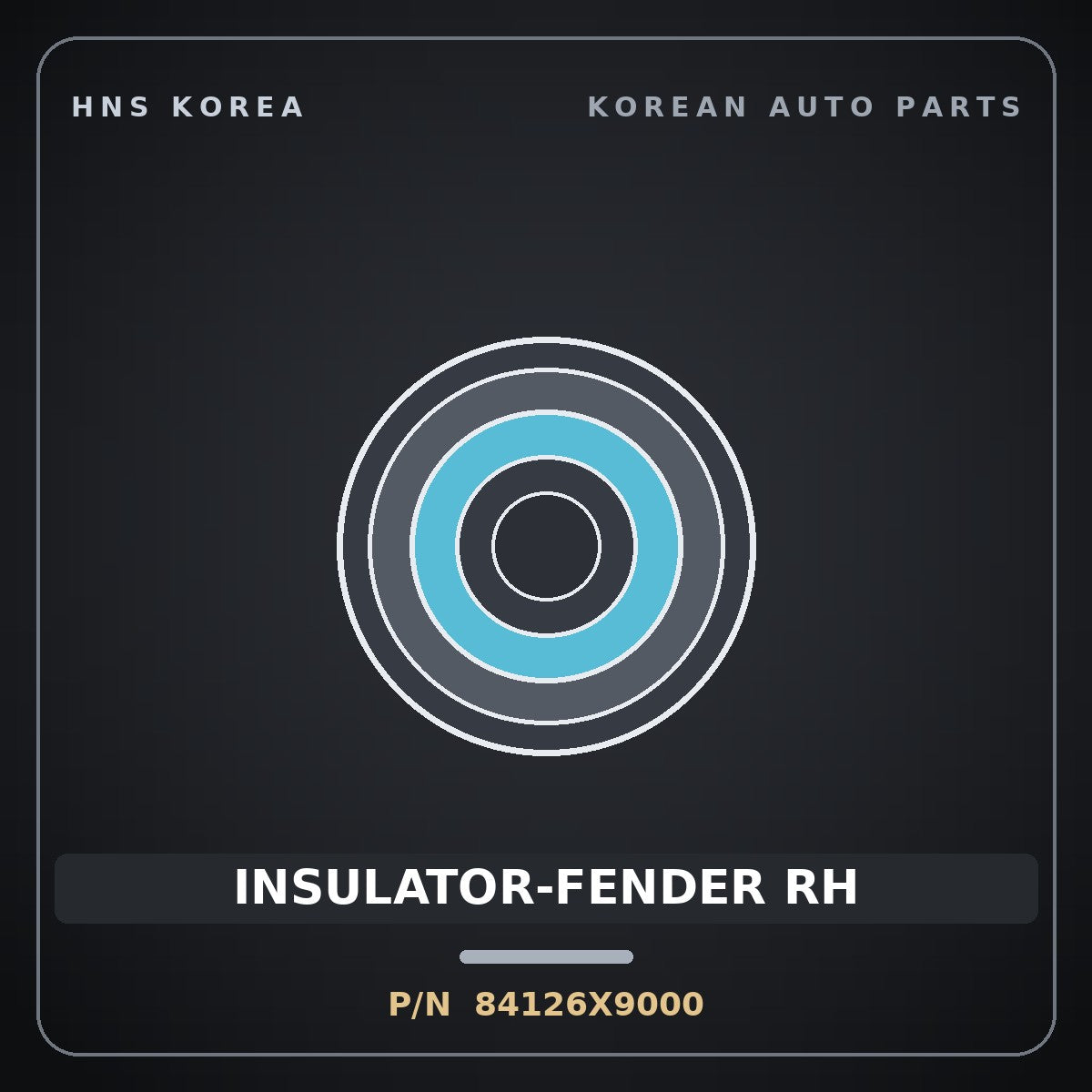 Genuine Mobis INSULATOR-FENDER RH 84126X9000 for EV5 2025 HNS Parts Korea